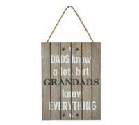 'Dads know a lot, but Grandads know everything' Wooden Plaque Sign Gift