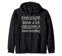 Dads Know A Lot Grandpas Know Everything Funny Grandpa Zip Hoodie