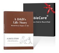 Dad's Life Story Journal,Leather Hardcover Notebook,300+ Guided Questions