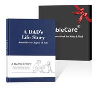 Dad's Life Story Journal,Leather Hardcover Notebook,300+ Guided Questions