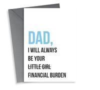 Dad's little girl financial burden card