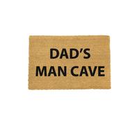 Dad's Man Cave Doormat - Regular 60x40cm Artsy Mats Black 40cm x 60cm