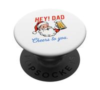 Dad's Naughty List Reason: Beer & Bad Jokes Christmas Fun PopSockets Adhesive PopGrip