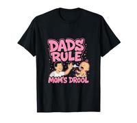 Dads Rule Moms Drool Graffiti Dad Life Graphic T-Shirt