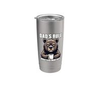 Dad's Rule Whatever Mom Says Stainless Steel Insulated Tumbler