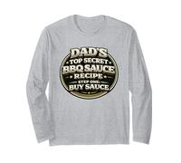 Dads Top Secret BBQ Sauce Recipe Funny Grill Dad Gift Long Sleeve T-Shirt
