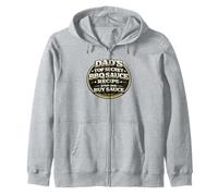 Dads Top Secret BBQ Sauce Recipe Funny Grill Dad Gift Zip Hoodie
