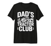 Dads Tractor Club Farmer Fathers Day Tractor Premium T-Shirt