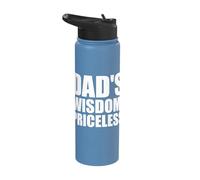 Dad's Wisdom: Priceless - Inspirational Dad Stainless Steel Insulated Water Bottle