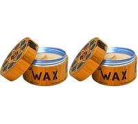 Da'Dude Da'Wax 100ml - Strong Hold Matte Hair Wax for Men - Beeswax & Carnauba Formula - No Silicones, Parabens or Sulphates - Bamboo Tub (Pack of 2)