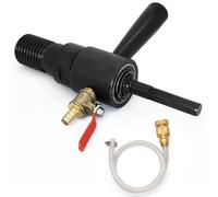 DaduoRi 1 1/4"-7 Male Thread to 1/2" Hex Shank Core Drill Adapter - Water Injection Capable, Includes Solid Brass Hose Quick Connector - Compatible with 1 1/4"-7 Core Bits for Concrete Core Drilling