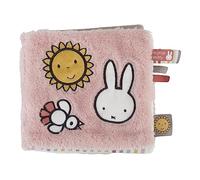 DADWAY Pioupiou et Merveilles - Miffy Fabric Activity Book - Size 16 x 16 - Fluffy Pink - Stimulates the Senses - Develops Coordination - Multiple Surfaces - Very Soft, NIJN925