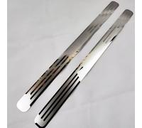 DADYM 2Pcs Car Outer Door Sill Kick Plates Protector for Fiat 500 2010-2015 2016 2017 2018,Stainless Steel Scuff Guard Threshold Welcome Pedal Strip Cover,Styling Decoration