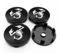DADYM 4pcs Car Hub Centre Caps for Abarth 56MM,Hub Caps Wheel Center Cover Car rim Cap Accessories Aluminium+ABS Dust Protection Cover Styling Accessories,F