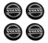 DADYM 4pcs Car Hub Centre Caps for Volvo S40 S60L S80L XC60 XC90,58mm Hub Caps Wheel Center Cover Car rim Cap Accessories Aluminium+ABS Dust Protection Cover Styling Accessories,Black