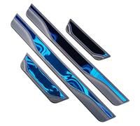 DADYM 4Pcs Car Outer Door Sill Kick Plates Protector for CHERY JAECOO 7 J7 2023 2024 2025, Stainless Steel Styling Decoration Accessories Threshold Welcome Pedal Strip Cover,Blue-