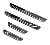 4Pcs Car Outer Door Sill Kick Plates Protector for SEAT ARONA FR 2017 2018-2021 2022 2023 2024,Stainless Steel Scuff Guard Threshold Welcome Pedal Strip Cover,Styling Decoration,Black-