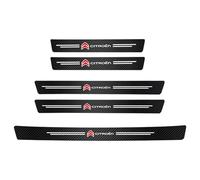DADYM 5Pcs Car Sill Protectors Strips for Citroen Berlingo III XL 2018-2024,Anti Scratch Door Sill Bumper Protector Film Carbon Fiber Car Kick Plates Anti-Dirty Sill Scuff,C