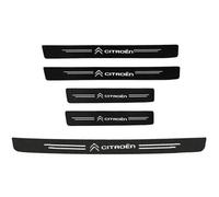 DADYM 5Pcs Car Sill Protectors Strips for Citroen C3 Aircross 2021-2024,Anti Scratch Door Sill Bumper Protector Film Carbon Fiber Car Kick Plates Anti-Dirty Sill Scuff,A