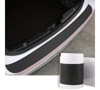 DADYM Carbon Fiber Rear Bumper Protector for VW ID.Buzz I 2022-2024,Boot Sill Protector Car Rear Trunk Sill Plate Paint Protection Film Anti-Scratch Bumper Guard