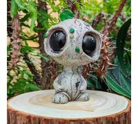 DAECHAO Whimsical UFO Garden Statue, Garden UFO Outdoor Decor Gnome Garden Decor Fairy Garden Accessories for Yard, Patio, Home Desk, Backyard, Lawn Ornament Birthday Gift for Women and Men