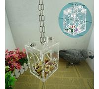 DAEDALUS Parrot Bird Cage Feeder Hanging Forage Toys Pet Treat Hunt for Bird African Greys Budgie Cockatoo Parakeet Cockatiels Conure Macaw Lovebird Intelligence Toys