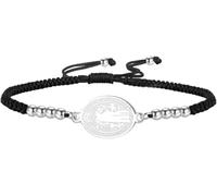 DAEFAG Saint Benedict Medal Bracelet Medalla De San Benito Handmade Adjustable String Catholic Rosary Exorcism Protection Christian Religious Jewelry for Women Men Gif, S-B string 2
