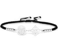 DAEFAG Witches Knot Tetragrammaton Pentagram Bracelet Celtic Knot Pendant Name of God Adjustable Braided Rope String Protection Witchcraft Pagan Jewelry Gift for Women, S-B string