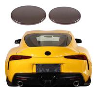 Daeiclru Smoked Front Grille Rear Tailgate Emblem Cover Compatible with Toyota Supra GR A90 A91 MK5 2019-2022, ABS Front Rear Logo Overlay Decorative Protection Cover Accessories 2PCS