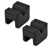 Daelesr 2 Pack Jack Pad Adapter, Slotted Frame Stands Rail Pinch Welds Protector, Rubber Cover, Stand Sleeves, Lift for Axle Stand, Car Maintenance and Repairment, Black, (DA-001)