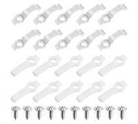 Daelesr 200 Pieces Strip Light Mounting Bracket Clip, Strip Fixing Clip, Light Strip Clips One Side for Strip Light 10mm Wide, with 200 Screws, 2 Types (10MM)