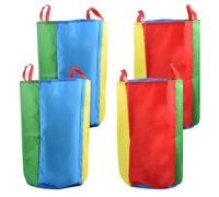 Daelesr 4 PCS Race Sack Bags, Sports Day Kit, Colorful Jumping Bags, Kids Field Race Bag Parent-Children games, Outdoor Sports Balancing Game Activities Equipment for Birthday Family Party (M)