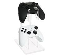 Daelesr Transparent Acrylic Game Controller Stand Holder, Double-Layered Gaming Controller Holder Stand, Universal Dual Gamepad Controller Holder Accessories, Headphones Headset Stand for Desk Table