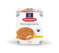 Daelmans Authentic Honey Stroopwafels in Cube Box - Authentic Dutch Cookie with Buttery Caramel & Bourbon Vanilla - Crispy & Gooey Treat, No Artificial Colours or Preservatives