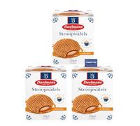 Daelmans Caramel Stroopwafels 8 Pack - Dutch Delight: Irresistibly Sweet and Gooey Waffle Treats (230g x 3)