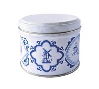 Daelmans Stroopwafels, Delft Blue Tin, 8 Dutch Caramel Waffles (330g), Classic Coffee Snack