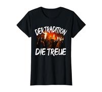 Dämon Mann Frau Teufel Bartl Outfit Spruch Krampus Tradition T-Shirt, Women, Black, XX-Large