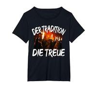 Dämon Mann Frau Teufel Bartl Outfit Spruch Krampus Tradition T-Shirt, Women's Plus, Black, 5X