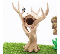 Daerky Jumping Spider Tree, Spider Hiding Cave, Tree-Shaped Climbing Toy & Cave, 3D Printed Decorative Accessory for Jumping Spiders, Wolf Spiders, Mantises & Small Arboreal Animals (Wood Color)
