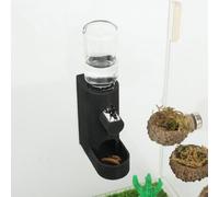 Daerky Small Animal Water Feeder, Magnetic Hanging Feeder & Hidden Cave - Accessories for Jumping Spiders, Wolf Spiders, Mantises, Arboreal Animals & Other Small Creatures - 5ML Capacity (Black)