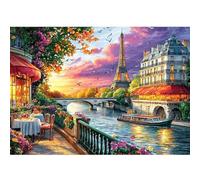DAERLE 5D DIY Diamond Painting Kit City Scenery, Full Diamond Embroidery for Adults and Beginners, Landscape Diamond Picture Art for Home Wall Decor 40X30cm