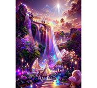 DAERLE Diamond Painting Kits for Adults Wonderland Diamond Art Full Round Diamond Paining Diamond Embroidery Paintings Diamond Art Kit Arts Craft Kits for Adults for Home Decor 30x40cm Waterfall
