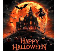 DAERLE Diamond Painting Kits for Adults, Woods Haunted House, Diamond Art Happy Halloween, DIY 5D Diamond Painting Kits for Home Decoration 30x30cm