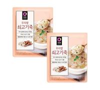 Daesang Chung Jung One Cuisine Instant Korean Beef Rice Porridge 60g (Pack of 2) Convenient & Portable, Instant Meal