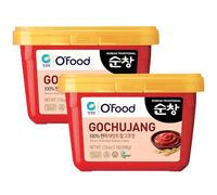 Daesang O'Food Chung Jung One (CJO) Sunchang Gochujang 500g, Korean Hot Red Pepper Paste, Fermented Spicy Chili Sauce for Cooking & Marinades, Rich Umami Flavor, Authentic Korean Condiment (Pack 2)