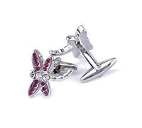 Daesar Copper Cufflinks Fashion Dragonflies Encrusted Cubic Zirconia Cuff Links Vintage Silver