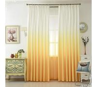 Daesar Window Curtain Bedroom Blackout 96 Inch Drop, Hooks Thermal Insulated Room Darkening Curtains Gradient Solid Orange Yellow Blackout Curtains for Living Room W 52" x H 96", 2 Panels