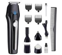 DAESOL PROFESSIONAL All-in-One Trimmer for Men - 90 Min Usage Cordless Beard, Nose, Ear & Hair Clippers Grooming Kit, Wet & Dry Rechargeable Body Groomer, Low Noise Mens Face & Head Shaver with Combs