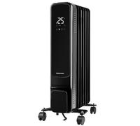 Daewoo 1.5Kw Oil-Filled Radiator, 7-Fin, Led Display & Remote In Black Black One Size