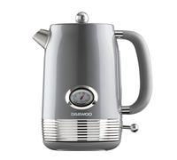 Daewoo Denver 1.5L Rapid Boil Kettle - Smoked Grey, 3000W Fast Boil, Temperature Gauge, 360° Base, Retro Vintage Design, Ideal for Home, Office, and Gifting